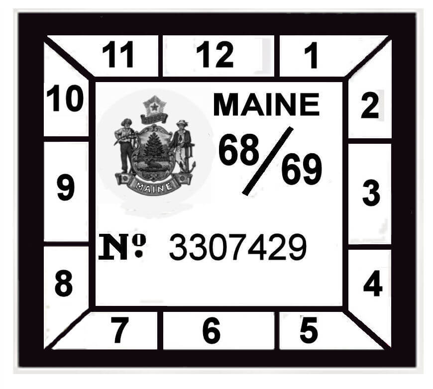 (image for) 1968-69 Maine INSPECTION sticker